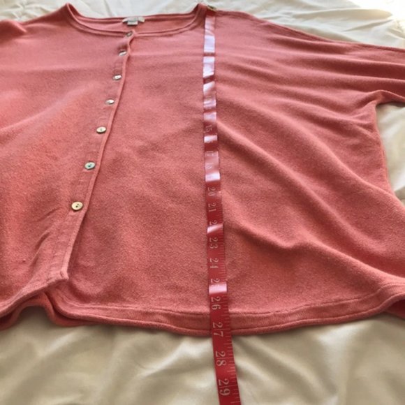 Pure Jill Pink Long Sleeve Button Sweater - M - Picture 11 of 11